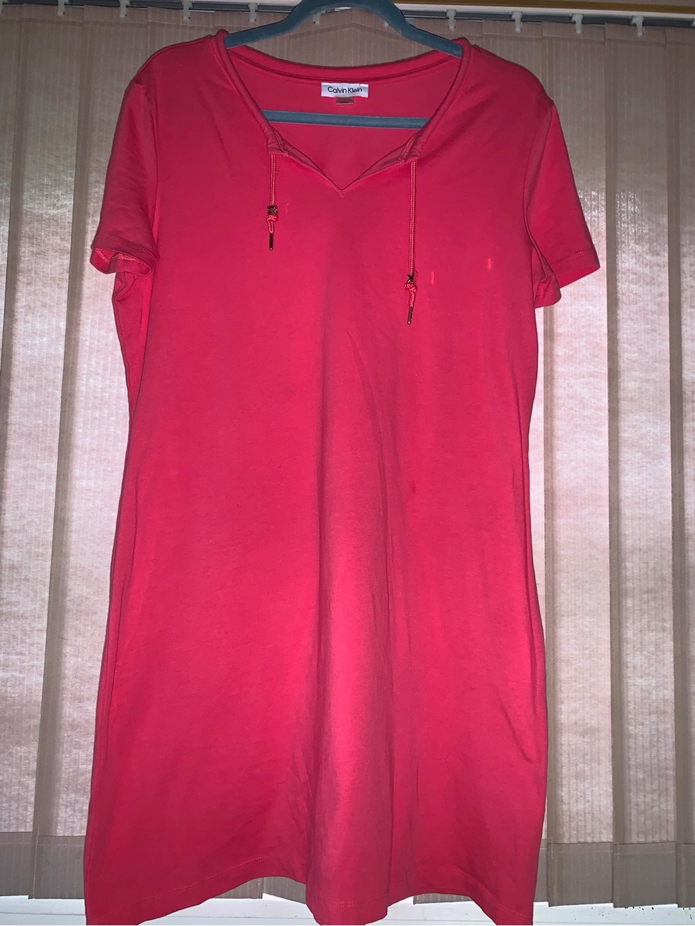 Calvin Klein Bright Coral Beach Cover Up